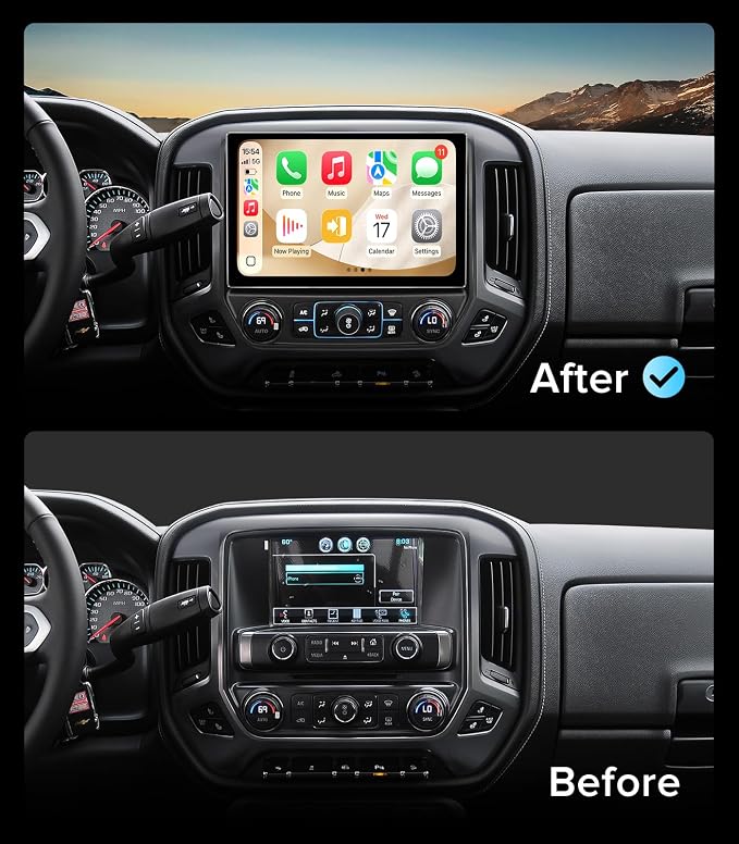 11.5''Car Radio for Chevy Silverado Radio GMC Sierra Stereo 2014-2018 with Wireless CarPlay & Android Auto/Android 13 /5G WiFi/TouchScreen/FM/AM/4GB RAM + 64GB ROM (Inches, 11.5)