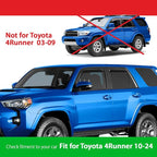 Goodyear Shatterproof in-Channel Window Deflectors for Toyota 4Runner 2010-2024, Rain Guards, Window Visors for Cars, Vent Deflector, Car Accessories, 4 pcs - GY003422LP