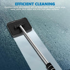 Car Windshield Cleaning Tool, Car Windshield Window Cleaner, Auto Glass Wiper Tool with Extendable Handle & Reusable Microfiber Pad, Universal Vehicle Cleaning Car Accessories (Black)