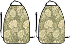 Chrysanthemum Pattern William Morris Throw Car Seat Back Kick Protectors Kick Mats With Storage Pockets For Vehicles To Protect From Dirt Mud Scratches 2 Pack