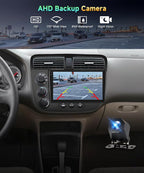 4G+128G Car Radio for Honda Civic 2001-2005 Stereo 9 inch in-Cell Touch Screen Wireless CarPlay/Android Auto Android 15 Bluetooth DSP FM/RDS GPS WiFi SWC AHD Backup Camera