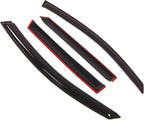 WD2-178RM Dark Smoke 4 Pcs Set Window Visor (Outside Mount) Deflector Rain Guard Compatible with 2000-2007 Ford Focus Wagon