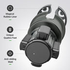2-in-1 Car Cup Holder Expander for Phone MagSafe, Upgraded Cup Holder Phone Mount for Car with Adjustable Base, Compatible with Yeti 20/26/30 oz, Hydroflask 32/40 oz (Transparent Black)