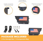2 Pack Metal Front Door Storage Box Pockets Compatible with Jeep Wrangler JK JKU 2/4 Door 2007-2018 Side Insert Organizer for Interior Storage Accessories
