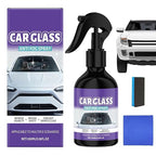 Windshield Anti Fog - 100ml Glass Defogger Spray with Sponge Towel, Window Glass Cleaner with Clear Vision Formula, Automotive Motorcycle Vehicle Truck Interior Protection, Goggles Mirror
