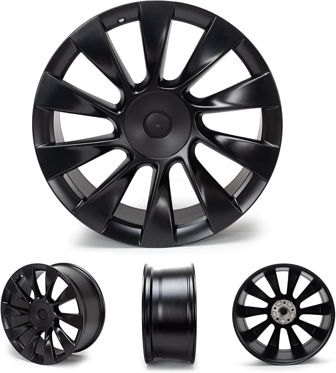 Replacement New 21'' x 9.5" 21 Inch Front Aluminum Alloy Wheel Rim Compatible with Model Y 2020 2021 2022 2023, OE Design Replacement, Alloy Replacement Wheel, Black