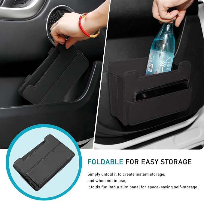 Foldable Car Storage Box,Multifunctional Seat Back Organizer,Trash Can, Auto Door Side Pocket,Storage Bag,Car Accessories Organizer Box