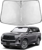 Windshield Sunshade Compatible for Infiniti QX80 2014-2022 2023 2024, Sun Visor for Front Windshield & Window Sun Shade Cover, UV Heat Blocker & Protector, Car Accessories
