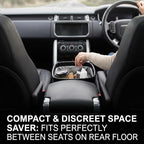 Leather Car Trash Can, Waterproof Leakproof Car Garbage Bin with Structured Base, Collapsible PU Auto Organizer for Front/Back Seat, Auto Accessories for SUV Truck Travel