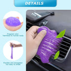 Car Cleaning Gel,Reusable Car Cleaning Putty for Interior Detailing, Car Cleaning Supplies, Auto Detailing Tools, Car Slime for Dust Removal, Car Accessories Interior, Car Cleaning Kit(Purple, 3.0 OZ)