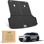 Backrest & Cargo Mats for Kia EV9 2024-2026, All Weather TPE Easy Clean Durable No-Curling Custom Fit for Kia EV9 2026 2025 2024 Trunk Liners & Seatback, Black