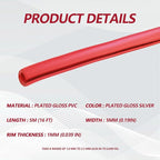 16FT (5M) Car Door Edge Protector, Universal U Shape Trim Molding Rubber Seal Protector with Fits Most Cars (Red)