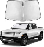 Windshield Sunshade Compatible for Rivian R1T 2022-2024 2025 2026, Sun Visor for Front Windshield & Window Sun Shade Cover, UV Heat Blocker & Protector, Car Accessories