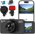 Dash Cam Front and Rear Dash Camera WiFi/APP Control Car Camera with 64G Card 2.5K Front Dash Cam+1080P Rear Dashcams with Super Night Vision, Loop Recording, G-Sensor