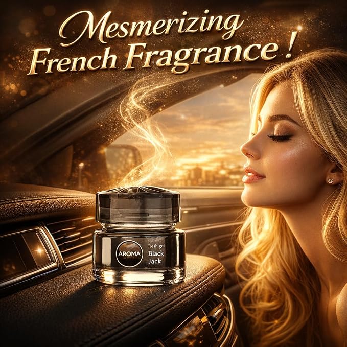 Majic Gel Car Perfumes Auto, Home and Office Air Freshener & Odor Neutralizer, Black Jack