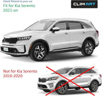 in-Channel Incredibly Durable Rain Guards for Kia Sorento 2021-2026, Original Window Deflectors, Vent Window Visors, Vent Deflector, 4 pcs. - 621428