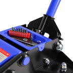 3.5 Ton Low Profile Floor Jack, Professional Trolley Jack Hydraulic Jack, Heavy Duty Steel Racing Floor Jack with Dual Piston Quick Lift Pump, 3.5 Ton（7000 lb） Capacity, Lift Range 4"-21",Blue