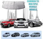 1 PC Car Front Windshield Wiper Snow Cover, 66.9" x 17.7" Dust Frost Protection Cover, Elastic Band + Suction Non-Destructive Installation Accessories, Compatible with Most Models (Silver)