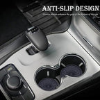4 Pack Silicone Car Cup Holder Coaster – 2.75 Inch Non-Slip Drink Mat, Universal Fit for Most Vehicles – Cute & Functional Auto Accessories (Black)