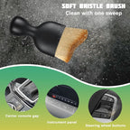 Car Interior Detailing Brush, Curved Soft Bristles Vehicle Removal Dust Collectors, Scratch-Free Automotive Cleaning Tool Accessories, Universal for Truck SUV Sedan (Brown)