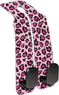 Car Seat Headrest Hooks for Purses and Bags Abstract Pink Leopard 1 Pack Bag Purse Holder for Car with Double Metal Hooks Car Purse Hanger Hanging Accessories