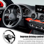 3PCS/Set Car Steering Wheel Cover, Leather Segmented Anti-Slip Automotive Wheel Protector, Soft Breathable Vehicle Steering Protection Covers, Universal Interior Accessories (White)