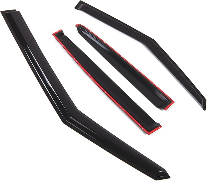 Outside Mount Window Vent Visors Rain Guards Compatible with Hyundai Veloster 2011-2016 | Side Window Wind Deflectors Rain Shields | Smoke Tinted, 4 Pcs Set, DGWV-805