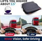 Comfort Memory Foam Car Seat Cushions For Driving,Black Booster Cushion Pad | Ergonomic Height Cushion, Sciatica & Lower Back Pain Relief Pillow, Comfort Seat Pad for Car Office Wheelchair Short People
