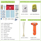 78-Piece Car Emergency Kit - Comprehensive Roadside Assistance Kit with Jumper Cables, Portable Air Compressor, Tow Straps, First Aid Kit, and Essential Safety Tools for Men and Women