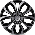 4-Pack Universal Hubcaps Wheel Covers Replacement R15, Steel Wheel Rim Cover for Most Cars Trucks Sedans SUV, 15" 15 in Hub Caps (Gray+Black Color, 15 inch)