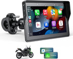 5 Inch Motorcycle Carplay GPS Navigation System with Apple Carplay and Android Auto Portable Screen with Dual Bluetooth, Navigation, Siri, Google Assistant（Not Inchluded TPMS）