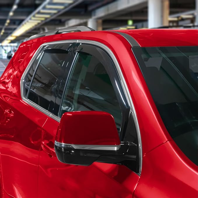 Voron Glass in-Channel Extra Durable Rain Guards for ChevyTraverse 2018-2023, Window Deflectors, Vent Window Visors, 4 Pieces - 220118