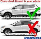 GrandWheel Window Deflectors Smoke Tinted in-Channel Side Window Vent Visor Deflectors Rain Guards Compatible with Ford Escape 2013-2019 - 4pcs - GW0951