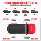Door Handle Storage Organizer Compatible with Ford Bronco 2026 2021-2025 Inner Insert Tray Box for Bronco Accessories 4-Door Grab Create Car Storage Space by Handle Pocket 4PCS