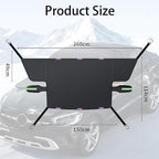 Windshield Cover for Ice and Snow, Winter Summer Sunshade with Thickened 600D Oxford Fabric, Universal Car Frost Shield Snow Cover Windshield Protector Green Earmuffs with Four Straps