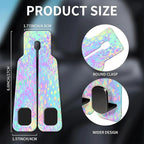 Car Seat Headrest Hook, Universal Leather Cute Hanger Holder Hook, Storage Organizer Interior Accessories for Purse Bags Handbag Funny Colorful Leopard