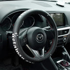 Getaway Car Leather Steering Wheel Cover - 15-inch Universal Microfiber- Soft & Breathable & Silicone Anti Slip Auto Steering Wheel Wrap for Women