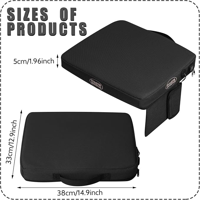 Portable Heating Seat Cushion Heated Pad with 3 Levels Fast Heating Warm Seat Pads Electric USB Power Stadium Pad for Bleachers Office Park Boat Camping