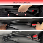 Corolla Seat Gap Filler, Car Seat Gap Filler Organizer Stop Things from Dropping Customized Interior Accessories for Car, Black Pack of 2