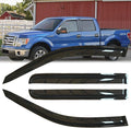 4pcs Original Shatterproof Rainproof Window Wind Deflector for Ford F-150 2009-2014 Supercrew/Crew cab,Tape-on Rain Guard Sets,Nice Looking Window Visors,Vent Deflectors for F150 09-14 94155