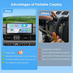 CARPURIDE 10.26 Inch Wireless/Wired Apple CarPlay, Android Auto and Mirror Link - 1600 * 600 IPS Touch Screen Portable Car Stereo, Bluetooth Audio, Siri, Navigation Car Screen for All Vehicles