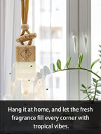 Ikeda Car Air Freshener: Hanging Car Smell Air Freshener | 10ml Hanging Car Perfume | Long Lasting Fragrance | Strong Scents Diffuser for Auto Home (Forget|Square)