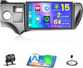 [4-Core 64G] Android 15 Car Stereo for Toyota Prius C 2012 2013 2014, Hikity 9'' Touch Screen Prius C Car Radio Wireless CarPlay Android Auto GPS Mirror Link 5G WiFi Bluetooth FM/EQ/RDS Backup Cam+MIC