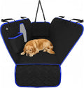 Dog Car Seat Cover Car Seat Protector- Dog Seat Cover for Back Seat of SUVs, Trucks, Cars - Waterproof & Convertible Vehicle Hammock for Car Backseat - Mesh Window- Blue, XL