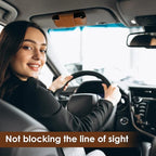 Sunglass Holder for Car Visor, Car Sunglasses Holder Leather, Eyeglasses Holder Glasses Storage Case Visor Accessories
