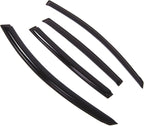 WD2-335 Dark Smoke 4 Pcs Set Window Visor (Outside Mount) Deflector Rain Guard Compatible with 2007-2012 Nissan Altima Sedan