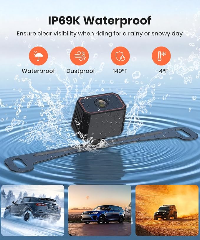 W5 Wireless Backup Camera: 4.5" 1080P Dual-Channel Monitor, Easy Installation, Stable Wireless Signal, IP69K Waterproof Color Night Vision Back Up Camera for Truck, Car, SUV, Van and Trailer