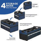 Car Trunk Organizer, Car Storage Organizer, Collapsible Multi Compartment for Car, Suv, Sedan, Truck, 100L, Extra Larger (Blue, 100L)
