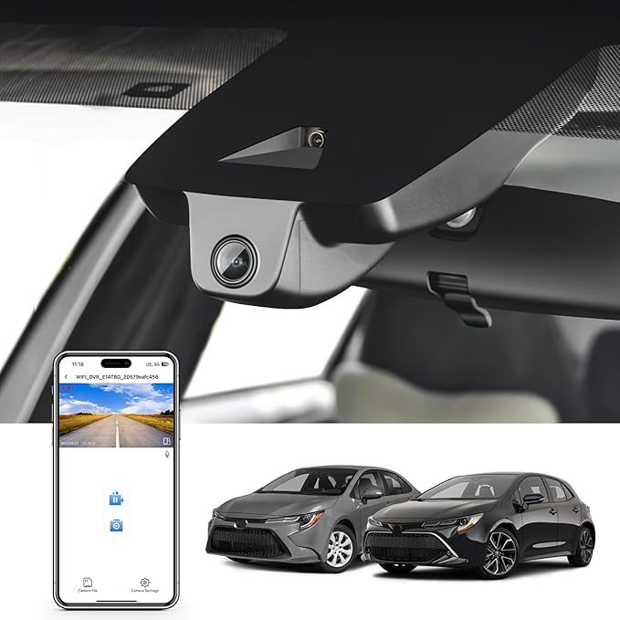 mangoal 4K Dash Cam for Toyota Corolla & Hybrid 2020 2021 2022 (Model B) | LE XLE XSE SE,Corolla Hatchback 2019-2022 Gen12 E210, Integrated OEM Look, App & WiFi, GPS, 64GB Card