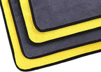Ultrasoft, Large, Thick and Quick Drying Car Microfiber Cleaning Towel 800GSM Polishing Waxing Auto Detailing Towel Cloth (6pack,16 x 16inches) (Grey-Yellow)